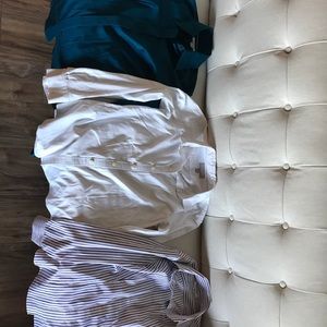 Three blouse all different colors banana republic